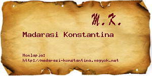 Madarasi Konstantina névjegykártya